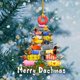 thumbnail image 5 of Xihbxyly Adorno para Árbol de Navidad, Colgante de Madera Pintado a Mano, Bonito Adorno Navideño, Decoración Familiar para El Árbol de Navidad, Regalo Festivo para Seres Queridos, Tamaño de 8 Cm, Rec, 5 of 5