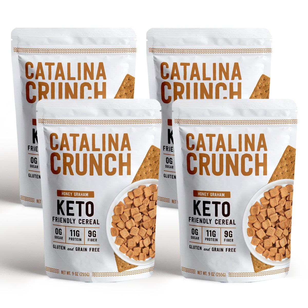 Catalina Crunch Honey Graham Keto Cereal 4 Pack Zero Sugar Low