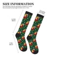 thumbnail image 2 of Lsque Vintage Santa Skiing Green Plaid Pattern Sport Compression Socks for Men & Women 15-20 mmHg Knee High Nurse Pregnant Running Medical and Travel Athletic, 2 of 6