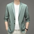 thumbnail image 2 of 2025 Spring Summer Men's Lightweight Men Suits Slim Fit 3 Piece Summer Suit Jacket Casual Mens Suites Stretch Slim Fit Button Mens Two Piece, 2 of 4