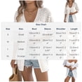 thumbnail image 6 of dazeni Women's Long Cardigans Jackets Crochet Knit Long Sleeve Open Front Cardigan Shrug Lightweight Cover Up Tunic Tops White, 6 of 7