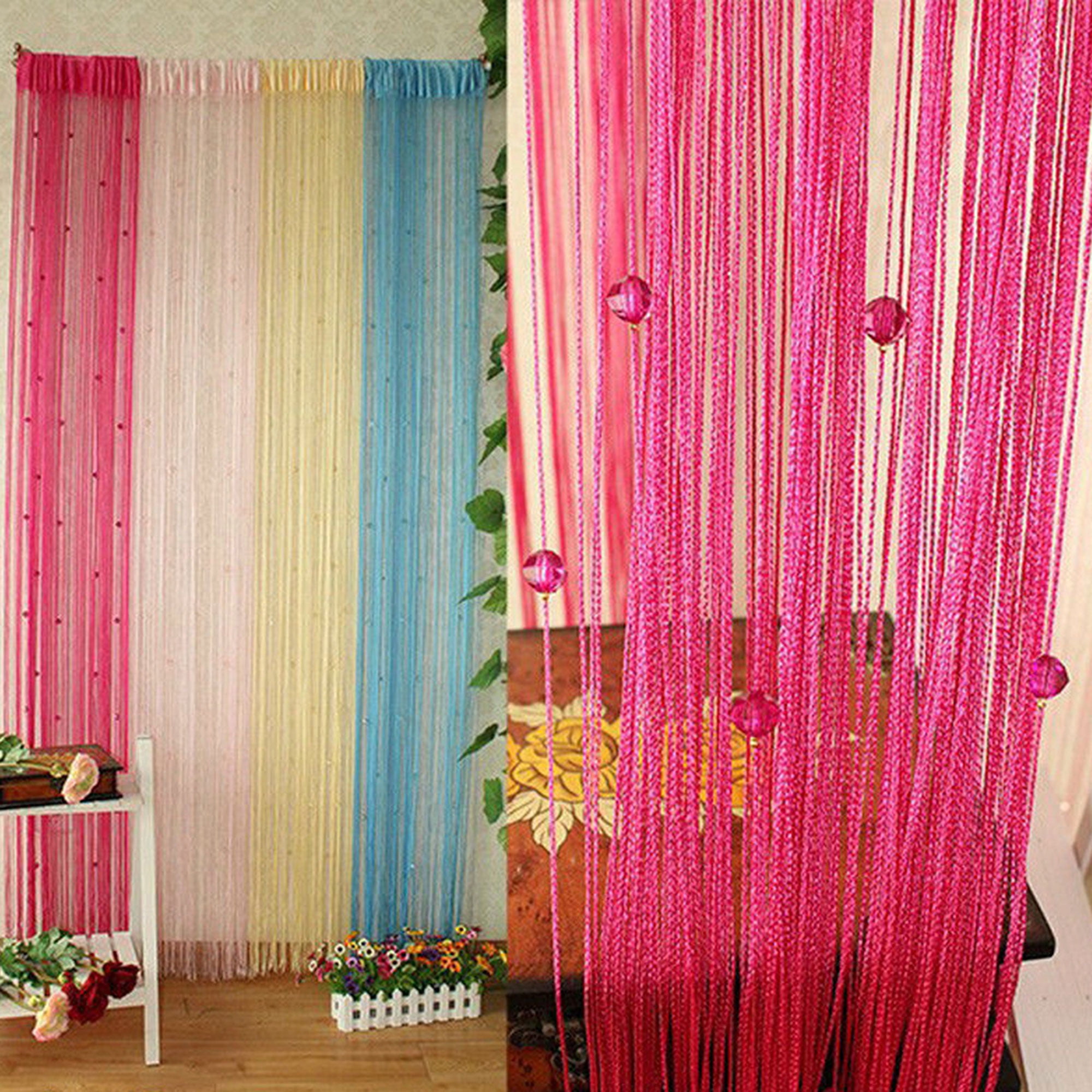 Interior Design Pink Gold Crystal Beaded Curtain Ready-made