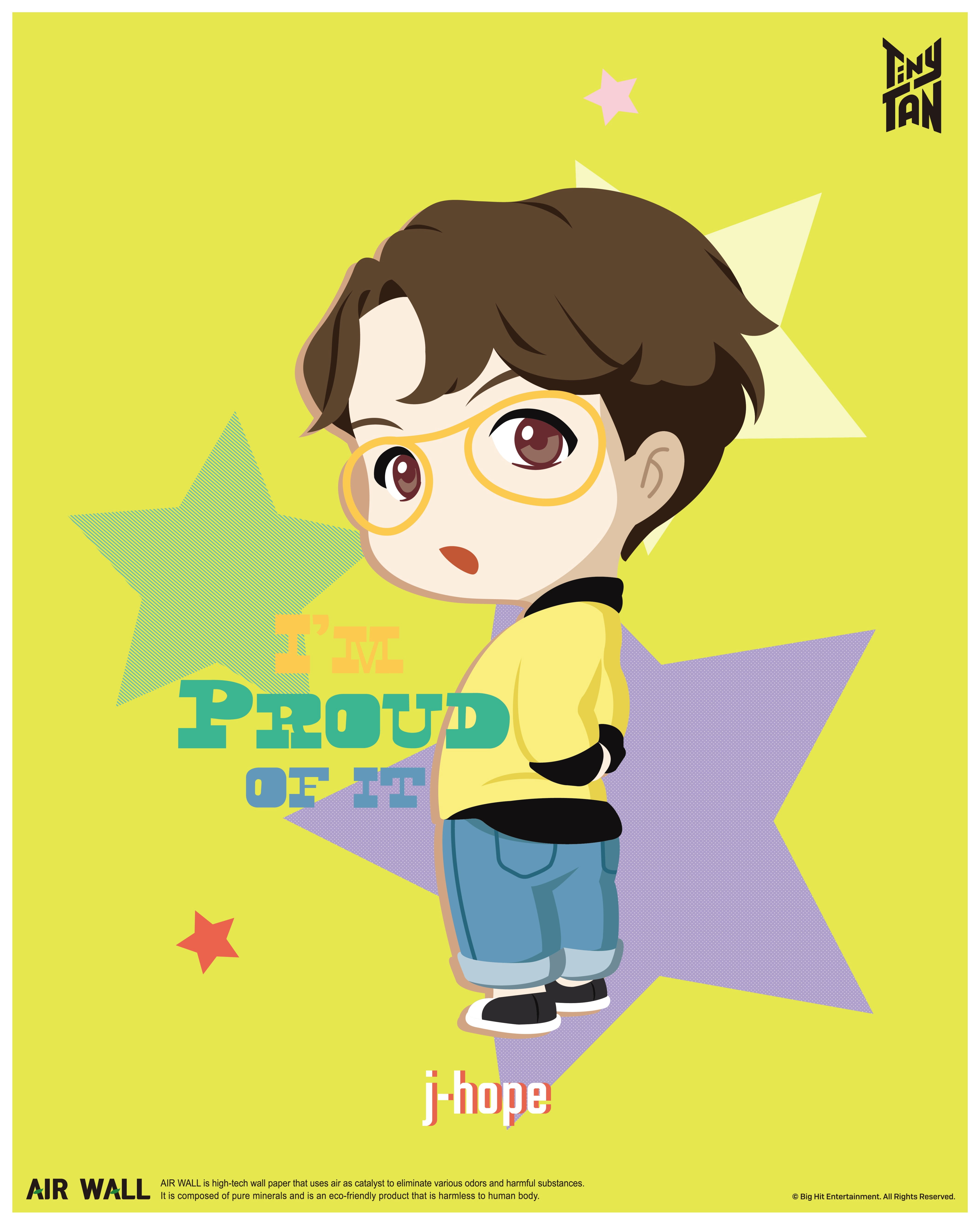 Bts Tinytan J Hope Air Purifying Wall Posters Kpop Army Home Art Adhesive Decorating Air Wall For Bedroom Office Unframed 16 X 21 75 Walmart Com Walmart Com