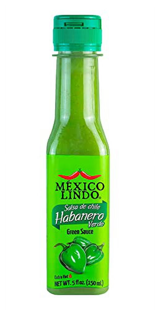 Mexico Lindo Hot Sauce Variety Pack | Includes One Bottle Each of Picante Negra + Red Habanero + Green Habanero + 7 Mares | 5 Fl Oz Bottles (Pack of 4)