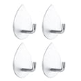 thumbnail image 2 of 4pcs Water Drop Type J Type Hook Hanger Wall Mounted Kitchen Bathroom Suction Wall Hooks, 2 of 8