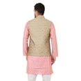 thumbnail image 5 of eloria Men's Nehru Jacket Waistcoat Indian Waistcoat Blazer Jacquard Jacket, 5 of 7