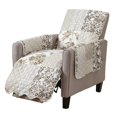 thumbnail image 2 of Protecteur de Meuble Imprimé à Bord Festonné Patchwork. Housse de Fauteuil Inclinable Résistante aux Taches. (Fauteuil Inclinable, Bourgogne), 2 of 4
