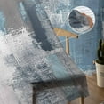 thumbnail image 5 of Blue Grey Sheer Curtains 96 Inches Long 2 Panels Set, Window Sheer Curtains for Living Room/Bedroom, Modern Oil Painting Art Abstract Light Filtering Rod Pocket Curtain 52'' x 96'' x 2, 5 of 7