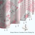 thumbnail image 6 of Pioneer Flower Floral Print Pattern Shower Curtain 84"x72", Bathroom Decorative Shower Curtain Set with 12 Hooks, Waterproof Washable, 6 of 6