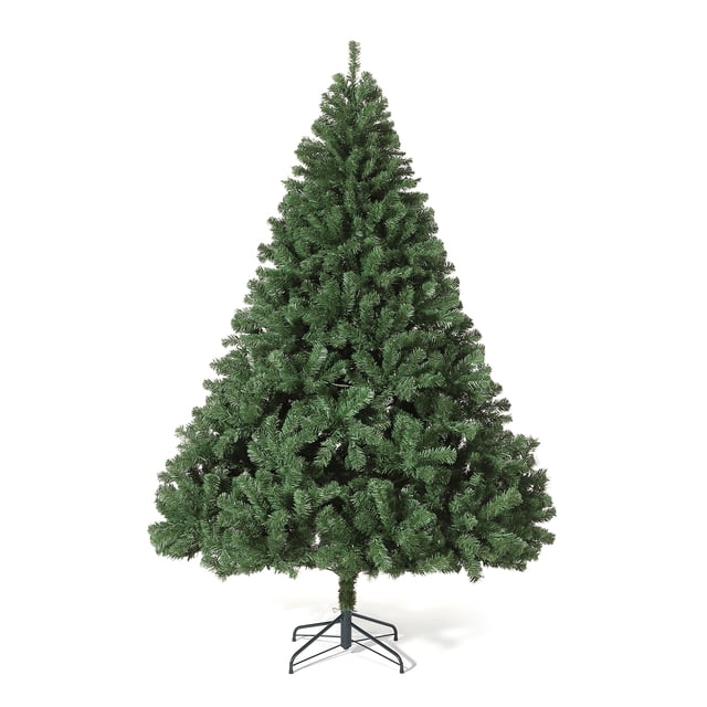 Towallmark Árbol de Navidad Artificial Ultragrueso de 7,5 Pies con Soporte Plegable y 1450 Puntas de Ramas, Color Verde