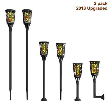 Solar Torch Lights,Dancing Flame Lighting 96 LED Flickering Tiki Torches Waterproof Wireless Outdoor Light for Patio Garden Path Yard Wedding Party(2 (Best Led Torch Light)