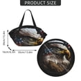 thumbnail image 4 of American Flag Bald Eagle USA 2-in-1 Foldable Picnic Blanket Tote Bag Shoulder Handbag, Large Circular Outdoor Mat for Beach Camping Park, 4 of 5