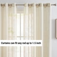 thumbnail image 3 of THD Serena Faux Linen Textured Semi Sheer Privacy Light Filtering Transparent Window Grommet Thick Curtains Drapery Panels for Bedroom & Living Room, 2 Panels, 3 of 3