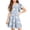 Blue, variant on Grblisyd Girls Dresses Size 10-12 Ruffle Short Sleeve Dresses Kids Floral Print Summer Crewneck A Line Casual Sundress