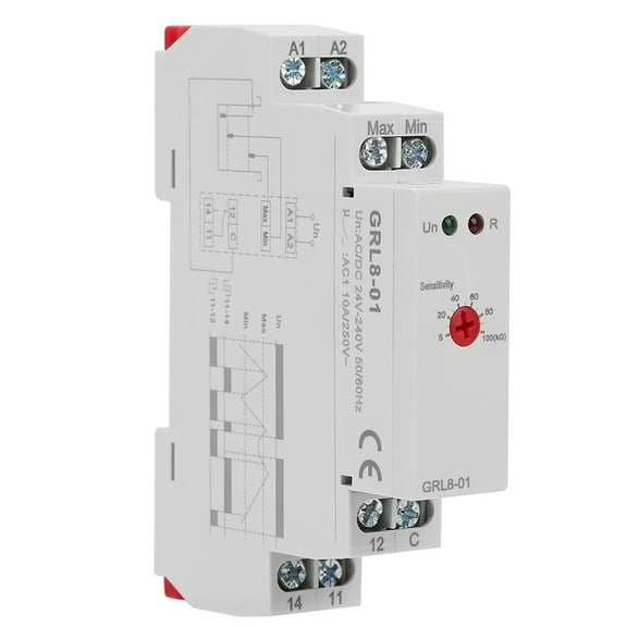 GRL8-01 Liquid Level Control Relay Water Level Controller 10A AC/DC 24V-240V