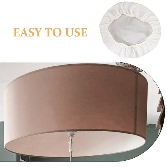 RENACLIPY White PEVA Lampshade Accessory for Pendant Lights and Chandeliers, Versatile Replacement Cover