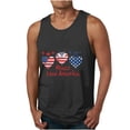 thumbnail image 4 of WREESH Men's 4th of July Graphic Tank Top: Crew Neck Sleeveless Sporty Design for Summer Casual Wear Black, 4 of 4