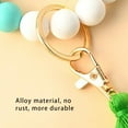 thumbnail image 7 of Amaiiu Beads Bracelet Keychain Pendants Exquisite Fashion Decor Accessory Tassel Keys Ring Pendant Hanging Decor Bags Fringe Keyholders Light blue, 7 of 7