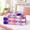 Argyle Leopard Print-Full, variant on Geometric Argyle Leopard Print Full Sheet Set Patternedfiber Bed Fitted Sheets With 15" Deep Pocket & Non-slip Corner Straps Pink