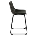 thumbnail image 4 of Cortesi Home Safi Counterstools in Distressed Black Faux Leather (Set of 2) 24"Seat, 4 of 12