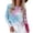 Blue, variant on Bovemsi Womens Sweatshirts Fashionable Autumn Tie Dye Pattern Casual Long Sleeved Loose T Shirt Top Fall Fashion Outfits 2025 Clothes