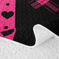 thumbnail image 5 of Manfei Cartoon Loves Pattern Quilt King,3D Cartoon Bowknot Print King Coverlet Set,3 Pieces,1 Bedspread and 2 Pillowcases, 5 of 7