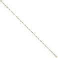 thumbnail image 2 of Gold 10K Two-tone Polished Fancy Link 1in ext. Anklet - 9" Bracelet, 2 of 7