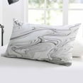 thumbnail image 5 of White Gray Marble Throw Pillow Cover 16 x 24 Inch Decorative Pillow Cover Modern Minimalist Abstract Texture Lumbar Pillowcase Seasonal Rectangle Cushion Case for Couch Sofa Bed Living Room, 5 of 7