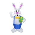 thumbnail image 5 of 6.2FT Easter Blow up Bunny Holding Easter Egg Inflatable Yard Decorations Giant Bunny with LED Lights for Holiday Party Indoor Outdoor Decor, 5 of 9