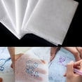 thumbnail image 2 of 32 hojas manual de papel de transferencia de bordado de bricolaje patrón de papel de copia de calco papel de frotar de tela profesional para bordado de bricolaje uso blanco tamaño S, 2 of 6