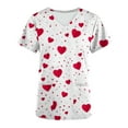 thumbnail image 4 of TIMIFIS Blouse d'Uniforme de Travail pour Femmes, Manches Courtes, Col en V, avec Poches - Blanc, 4 of 5