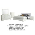 thumbnail image 4 of Sok 6pc Queen Bedroom Set- Faux Leather Upholstery- High Gloss White, 4 of 6
