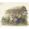 thumbnail image 3 of Maximilienne Guyon 14x12 Black Modern Framed Museum Art Print Titled - Girl and Boy with a Basket of Young Birds (1878 - 1903), 3 of 5