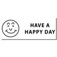 thumbnail image 5 of Large Pre-Inked Have a Happy Day Stamp, Slim 1854, Ultra Slim Design, Impression Size 1-13/16" by 2-1/2", Up to 25,000 Impressions - Blue Ink, 5 of 10