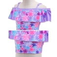 thumbnail image 4 of Girls Swimsuit Mirabel Swimwear Princess Off Shoulder Ruffle Two Piece Bathing Suit With Cap, 4 of 5