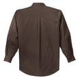 thumbnail image 2 of Men's Tall Long Sleeve Easy Care Shirt Coffee Bean/ Light Stone Large Tall, 2 of 3