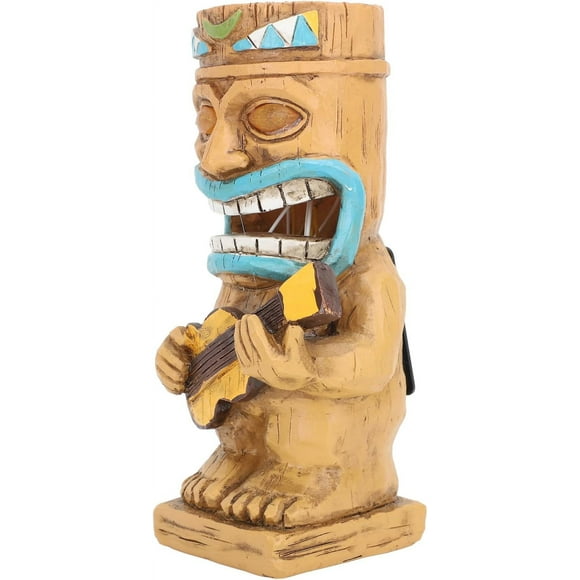 shiyou-Solar Powered Tiki Totem & Woodpecker Statues Outdoor Garden Decor - Waterproof Auto On Long Lasting Use Best Gift with Warm Light for Patio Lawn Yard