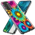 thumbnail image 2 of MUNDAZE Motorola Moto G Power Vintage Colorful Abstract Sunflowers Floral Double Layer Phone Case Cover, 2 of 5