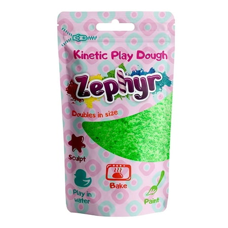 Zephyr Green - Zephyr Kinetic Play-Dough in Doy Pack (Green) Kinetic plasticine Modeling Clay Polymer Clay Could be Baked