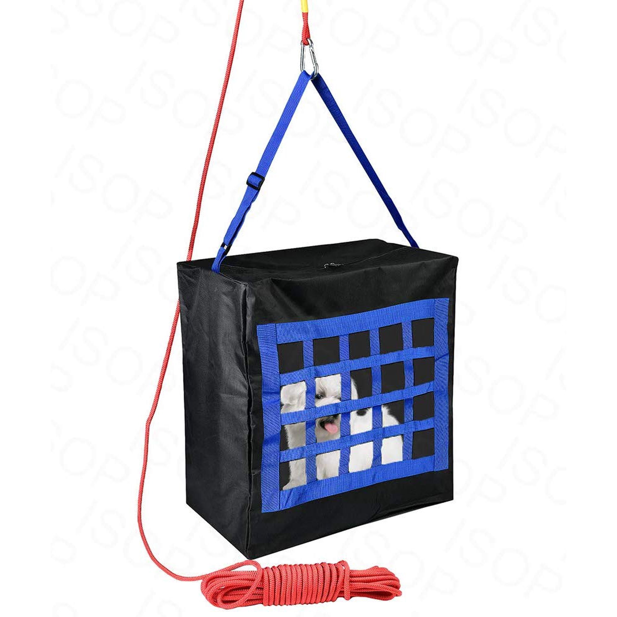 ISOP Rescue Emergency Fire Evacuation Device for Pets Up to 55 Pounds - Durable Safety Equipment Carrier - Rope 50 Feet Included - Rapid Fire Escape Bag for Cats & Dogs