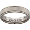 Personalized Men's Titanium Engraved Beveled Band