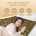 thumbnail image 4 of Bingfone Body Pillow Cover Long Pillow Case With Zipper Decorative Bedding Pillowcase 20"X54" Soft Cushion Pillow Case For Bedroom-Gold Glitter Leopard, 4 of 8
