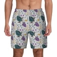 thumbnail image 2 of Picia Turtle pattern Mens Swim Trunks with Compression Liner Stretch Beach Shorts Quick Dry with Zipper Pockets No-Chafing Board Shorts-Medium, 2 of 9