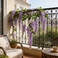 thumbnail image 6 of Violete Artificial Wisteria Flower Hanging Ornament, Long Stem Plastic Vine Decor in Blue, Pink, White, Purple for Indoor Living Room Wall and Ceiling Decoration, 6 of 8