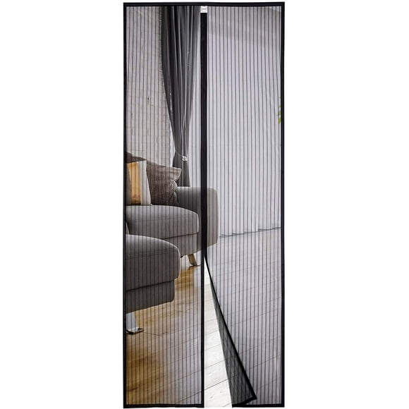 Magnetic Fly Screen Doors, Insect Screens, Magnetic Curtains For Balcony Doors, Cellar Doors And Patio Doors, Without Drilling, Black