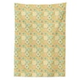 thumbnail image 3 of Ambesonne Moroccan Tablecloth Rectangular Table Cover, Italian Style Retro, 60"x84", Turquoise Yellow Green, 3 of 4