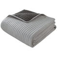 thumbnail image 5 of Mainstays Cotton-Rich T-Shirt Soft Jersey Quilt, Queen/Full, Reversible,Gray, 5 of 8