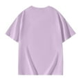 thumbnail image 5 of SUYIDA Girl Tops Size 7-8 Crew Neck Short Sleeve T Shirts Comfortable Cute Print Oversized Tees Children's Shirts Purple,130, 5 of 5