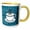 Yellow/White, variant on 3drose, Coffee Lover Gift - Coffee Words Print - Blue, 11oz Two-tone Blue Mug