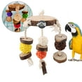 thumbnail image 5 of Yajisi Parrot Knots Blocks Chew Wooden Toys, Pure Natural Colorful Hanging Bird Cage Accessory for Parakeets & Macaws, Multicolor, 3.94 inches / 10 cm, 5 of 8